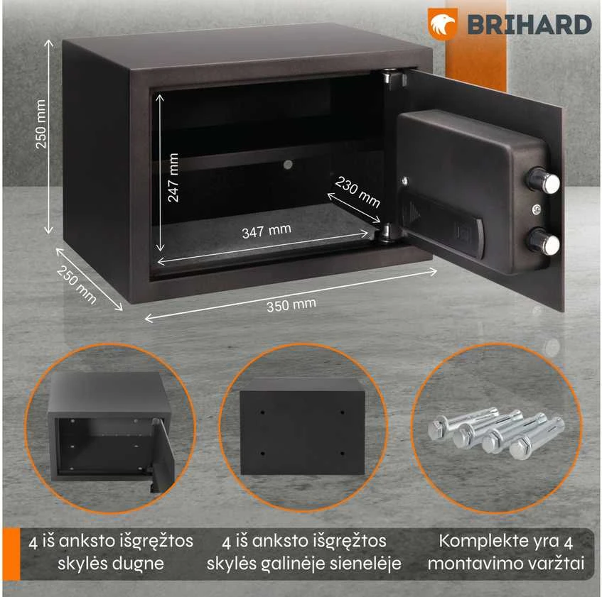 Brihard Family LCD Black Pearl Baldinis seifas