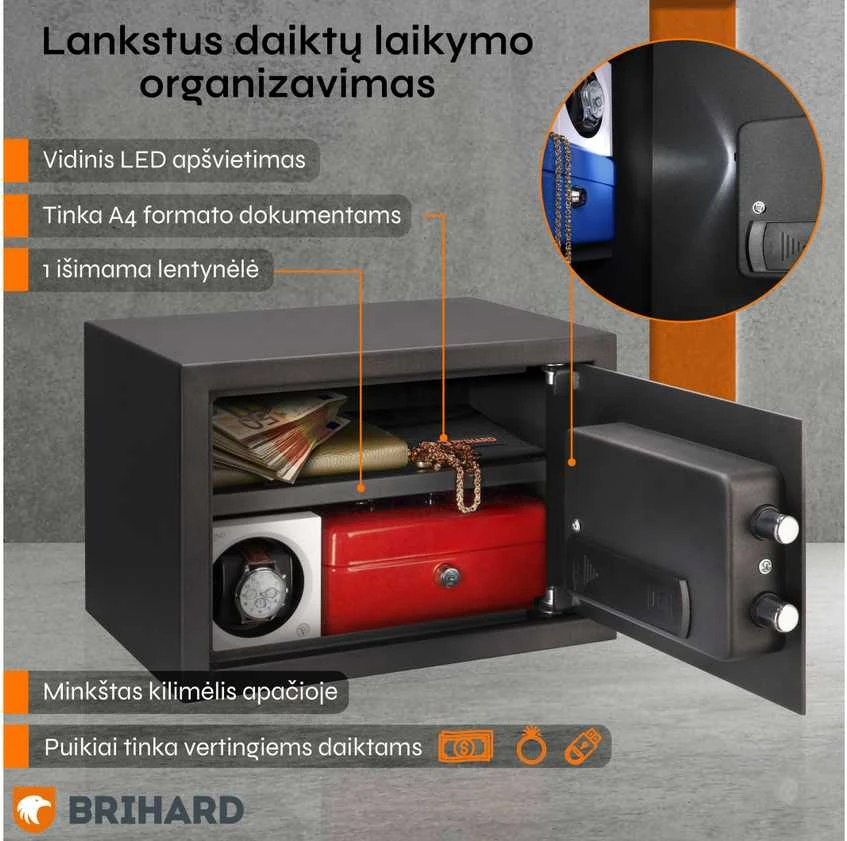 Brihard Family LCD Black Pearl Baldinis seifas