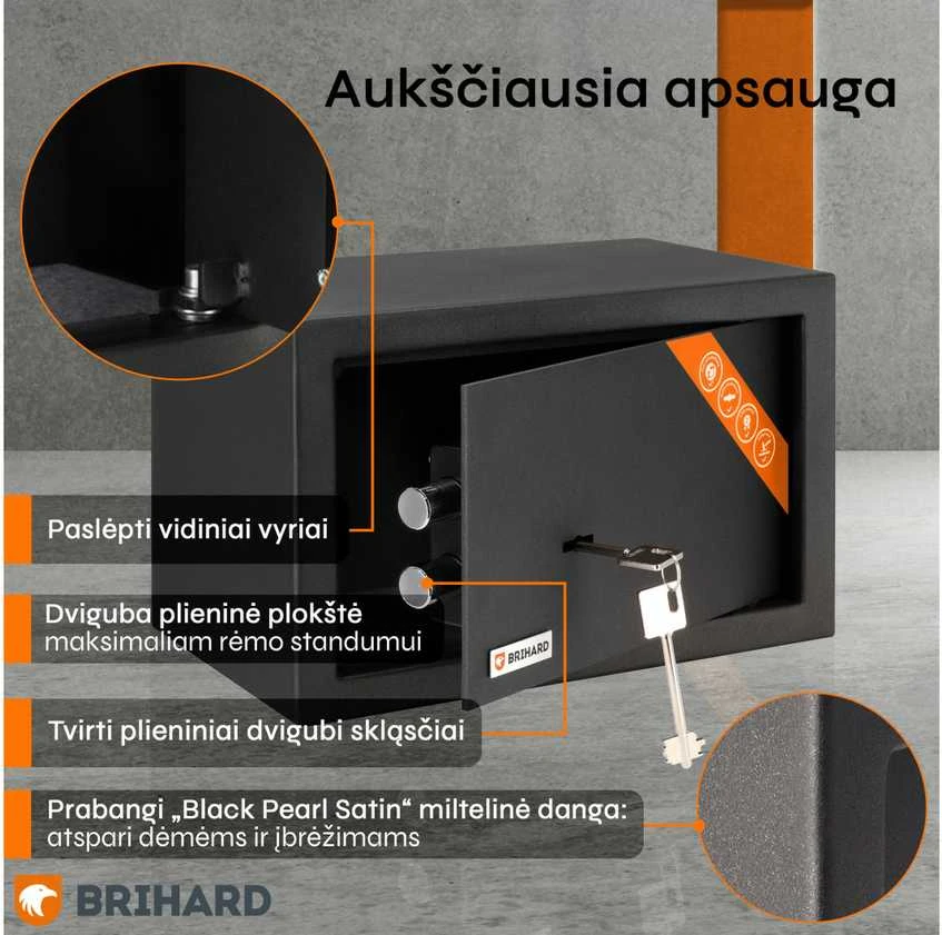Brihard Home K Black Pearl baldinis seifas