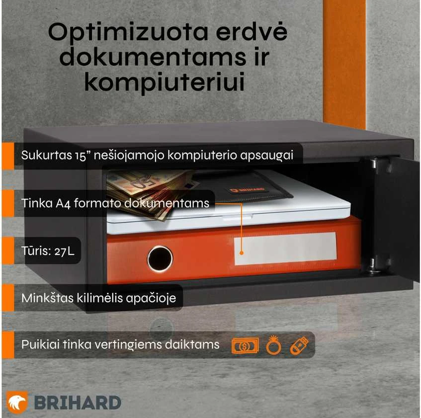 Brihard Laptop K Black Pearl Seifas nešiojamam kompiuteriui