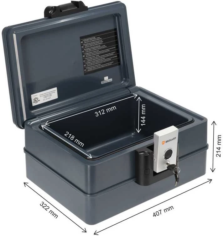 Brihard Portable Fire Chest 2030 A4 XL K