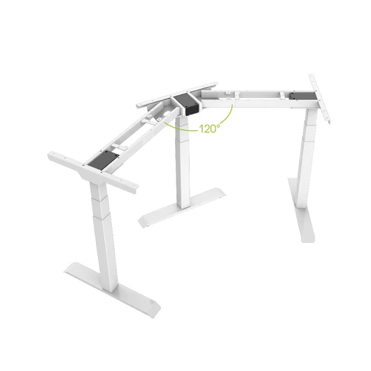 BSSD-L13-90/33 W Triple Motor Electric Sit-Stand Desk Frame, 3-Stage, baltas
