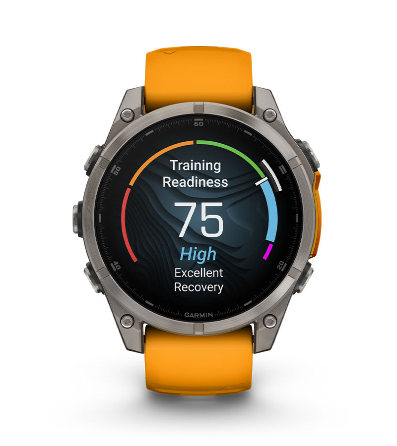 Garmin Išmanusis laikrodis Fenix 8 – 47 mm, AMOLED Sapphire, Pilkos anglies spalvos DLC titanas su juodai pilkos spalvos aprašymas - Prekės nuotrauka