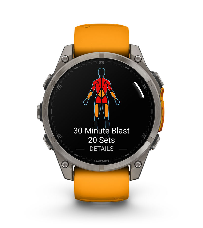 Garmin Išmanusis laikrodis Fenix 8 – 47 mm, AMOLED Sapphire, Pilkos anglies spalvos DLC titanas su juodai pilkos spalvos aprašymas - Prekės nuotrauka