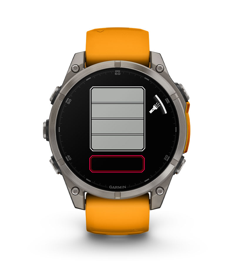 Garmin Išmanusis laikrodis Fenix 8 – 47 mm, AMOLED Sapphire, Pilkos anglies spalvos DLC titanas su juodai pilkos spalvos aprašymas - Prekės nuotrauka