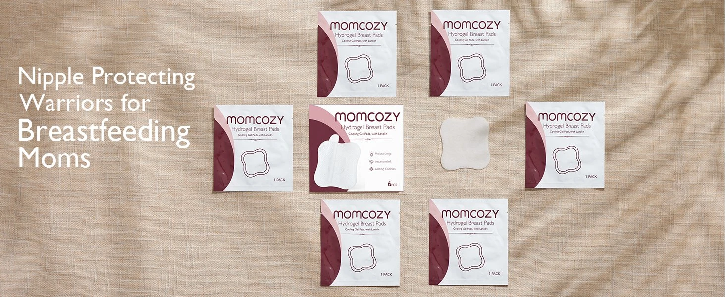 Momcozy hidrogeliniai spenelių įklotai su raminančiu lanolinu 6vnt. aprašymas - Prekės nuotrauka
