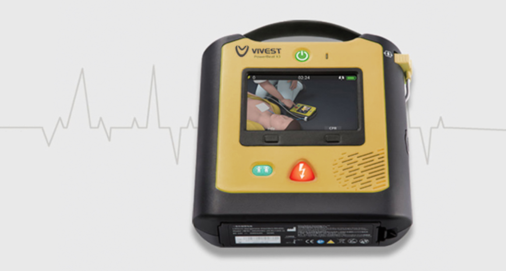 ViVest PowerBeat A 3 su ekranu – kompaktiškas ir patvarus automatnis išorinis defibriliatorius (AID) aprašymas - Prekės nuotrauka