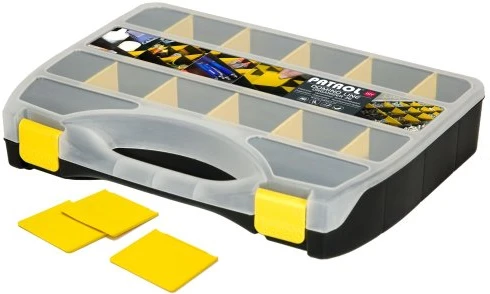 Dėžė Patrol Organizer Domino 36 iš PVC | juoda (36,4 x 26,8 x 6,6 cm)