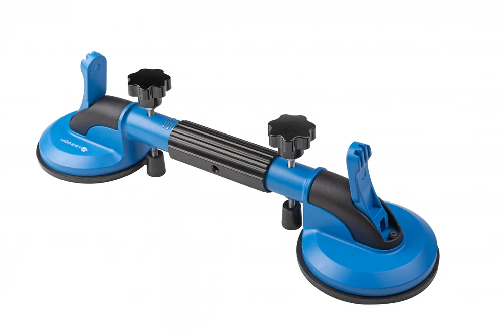 Double suction cup for tile planing