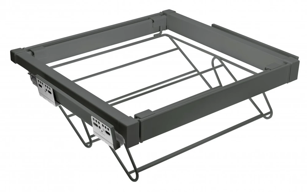 Drawer Elite for shoes 600 mm with soft closing, pilka anthracite
