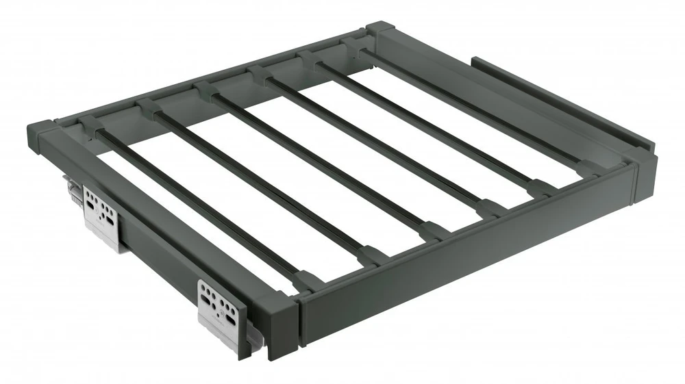 Drawer Elite for trousers 700 mm with soft closing, pilka anthracite