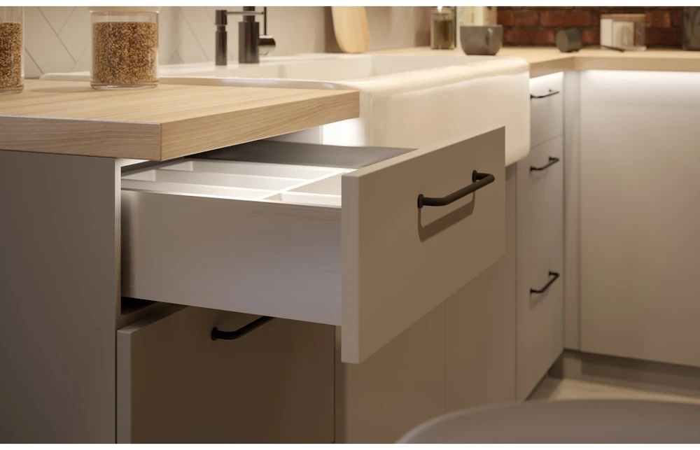 Drawer system AXISPRO 400mm baltas - medium size H116