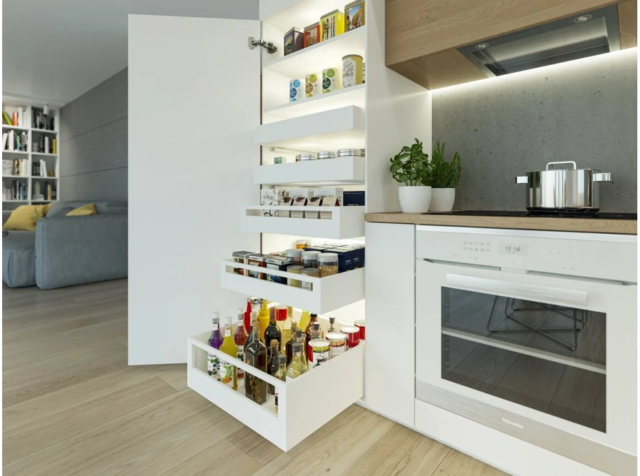 Drawer system AXISPRO 500mm baltas - high H167