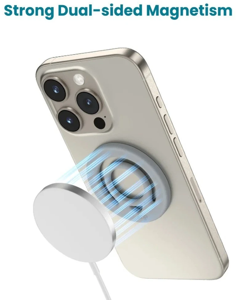 Drip MagSafe magnetinis telefono laikiklis su silikoniniu piršto žiedu juodas