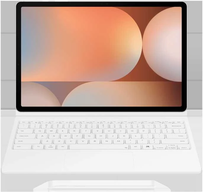 EF-DX825UWE Samsung Book dėklas su klaviatūra Galaxy Tab S9+/S9 FE+/S10+ baltos spalvos (Pažeista pakuotė)
