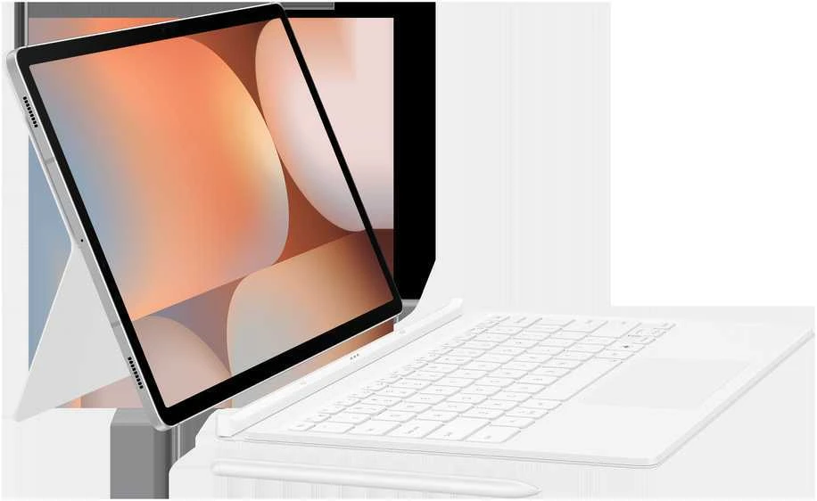 EF-DX825UWE Samsung Book dėklas su klaviatūra Galaxy Tab S9+/S9 FE+/S10+ baltos spalvos (Pažeista pakuotė)
