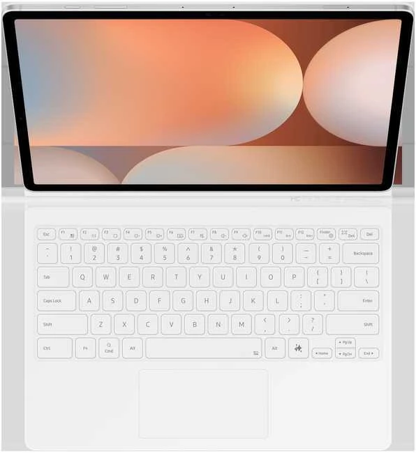 EF-DX825UWE Samsung Book dėklas su klaviatūra Galaxy Tab S9+/S9 FE+/S10+ baltos spalvos (Pažeista pakuotė)