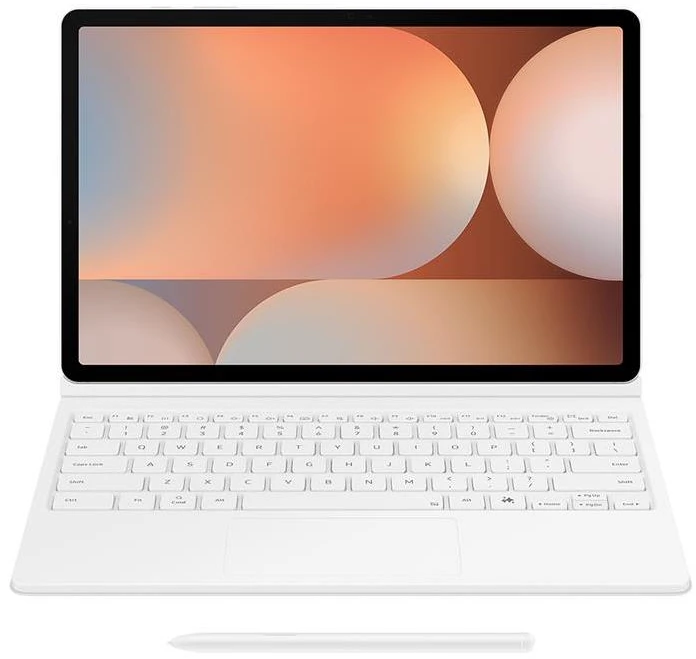 EF-DX825UWE Samsung Book dėklas su klaviatūra Galaxy Tab S9+/S9 FE+/S10+ baltos spalvos (Pažeista pakuotė)