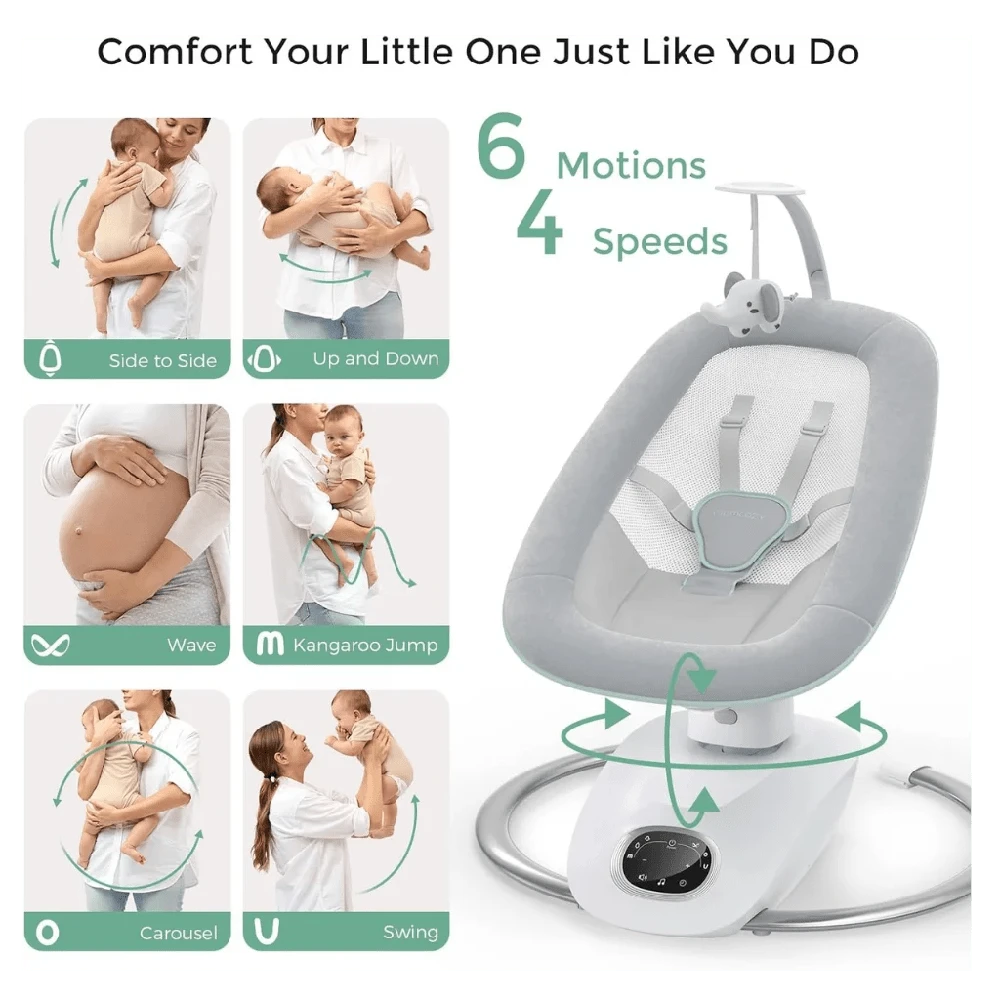 Elektrinė 3D supynė-gultukas kūdikiui CocoSway, Momcozy