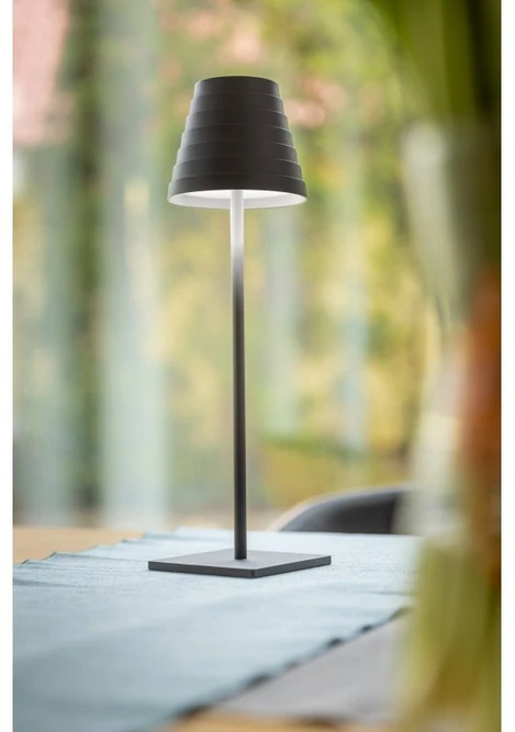 'FIZZI Led table lamp, 2,5W, 200lm, DC 5V, 1A,4000 K, battery 4000 mAh,dimmable,juodas