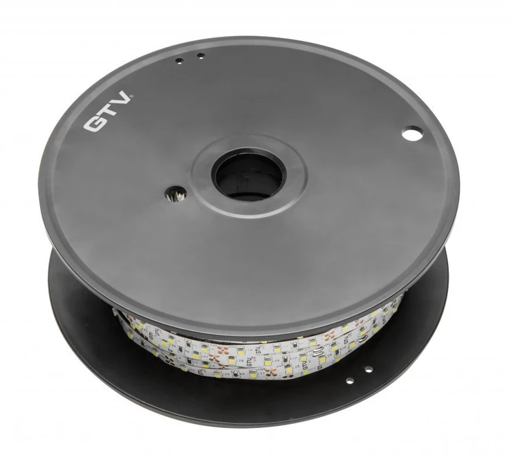 Flash Tape 2835MW, 600 LED neutral baltas, 7,6W/m, without gel 8mm, roll 50m, 12V