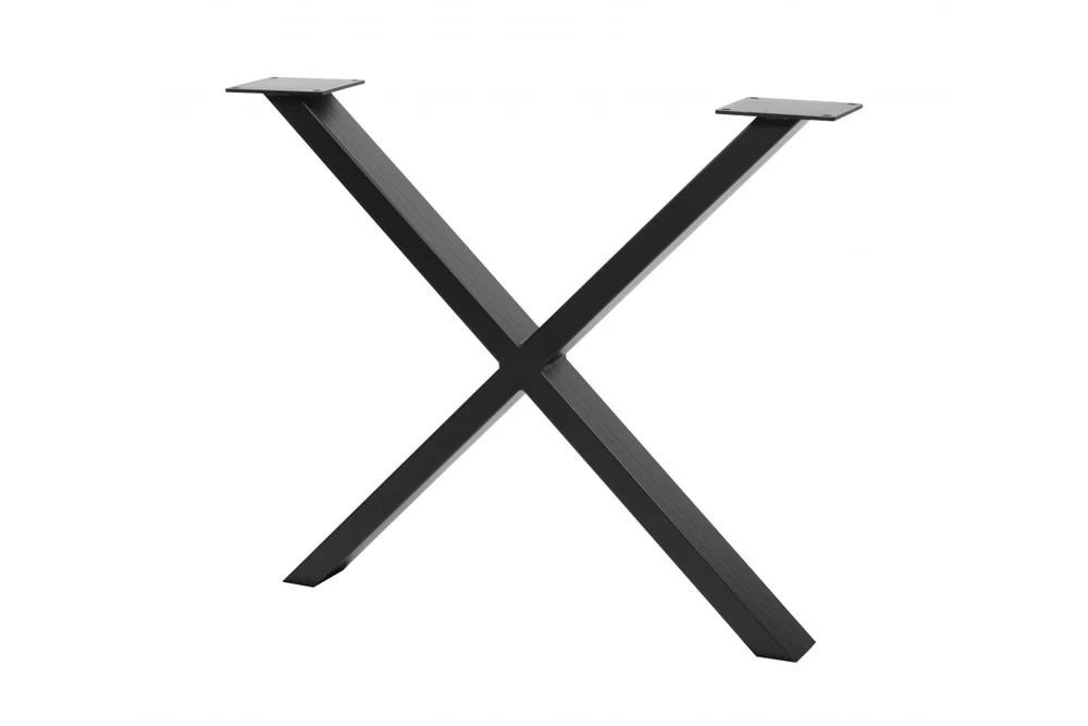 Frame leg GTV INDUSTRIA, cross, H=710 mm, W=820 mm, profile 80 x 40, steel, juodas