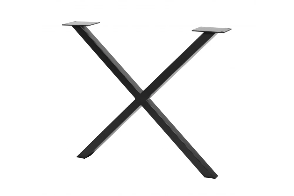 Frame leg GTV INDUSTRIA, cross, H=710 mm, W=820 mm, profile 80 x 20, steel, juodas