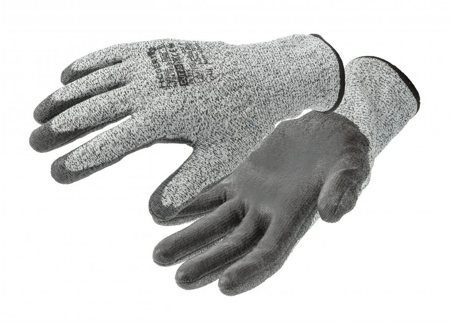 FUHSE Polyurethane Coated Cut Protection Gloves Pilkas/Juodas 8