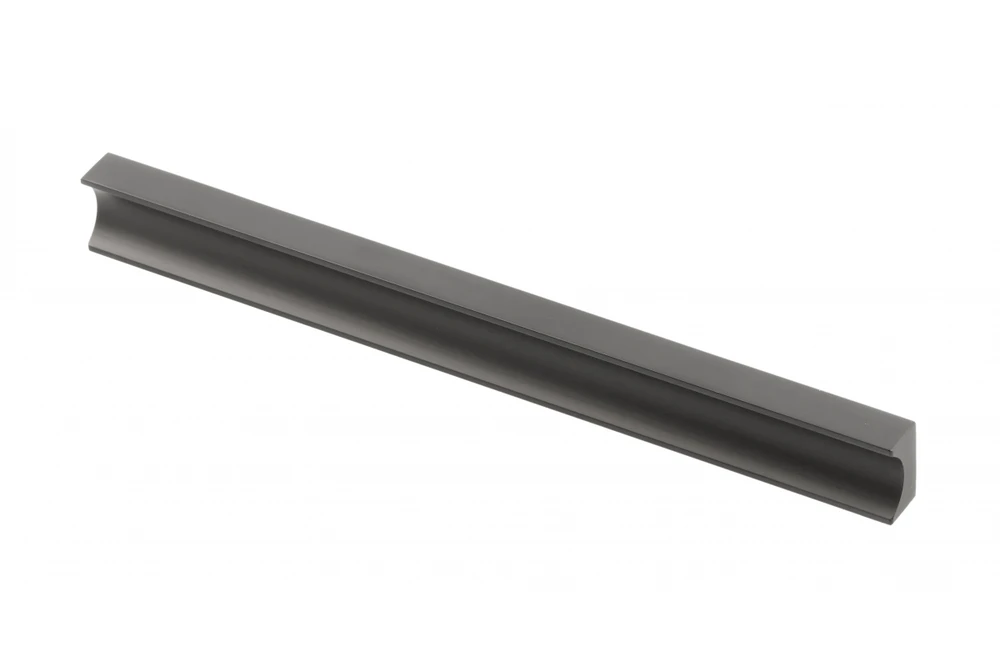 Furniture handle GTV GROOVE, C=160 mm, L=190 mm, Al, matt juodas