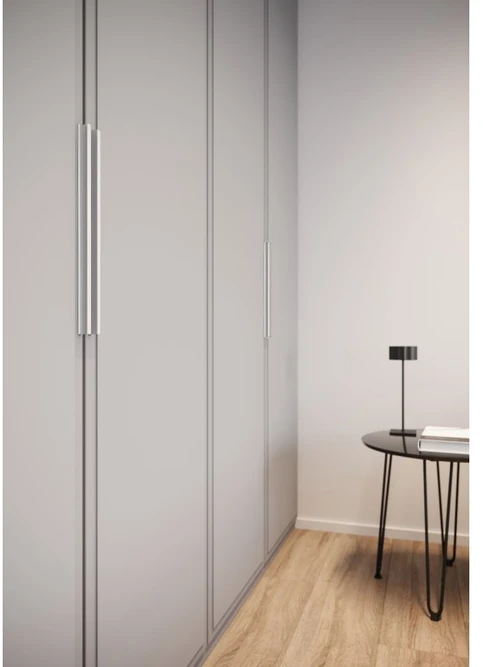 Furniture handle GTV GROOVE, C=320 mm, L=360 mm, Al, baltas matt