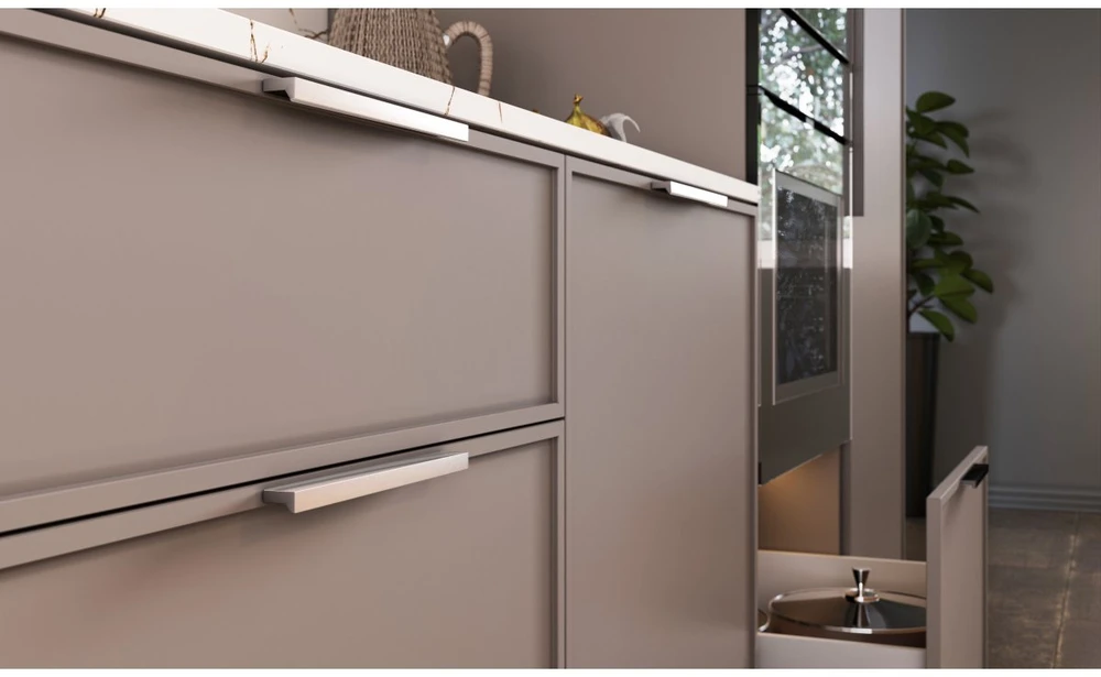Furniture handle GTV PILLAR, C=320 mm, L=360 mm, Al, baltas matt
