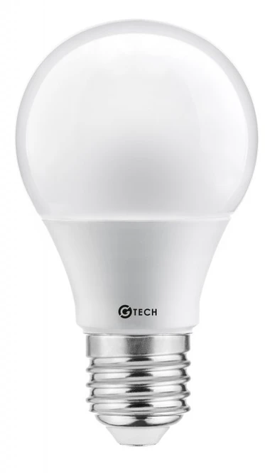 GTV G-TECH LED šviesos šaltinis, A-G, A60, SMD2835, 3000K, E27, 9,5W, AC220-240V, 200°, 900lm,