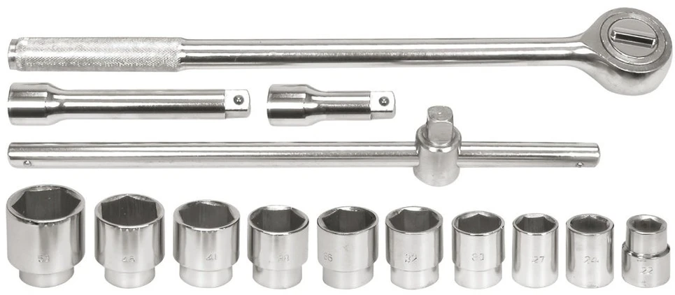 Sthor Toya Sa Poland Galvučių rinkinys su terkšle | 12,5 mm (1/2") | 8-32 mm | 19 vnt. (58634)