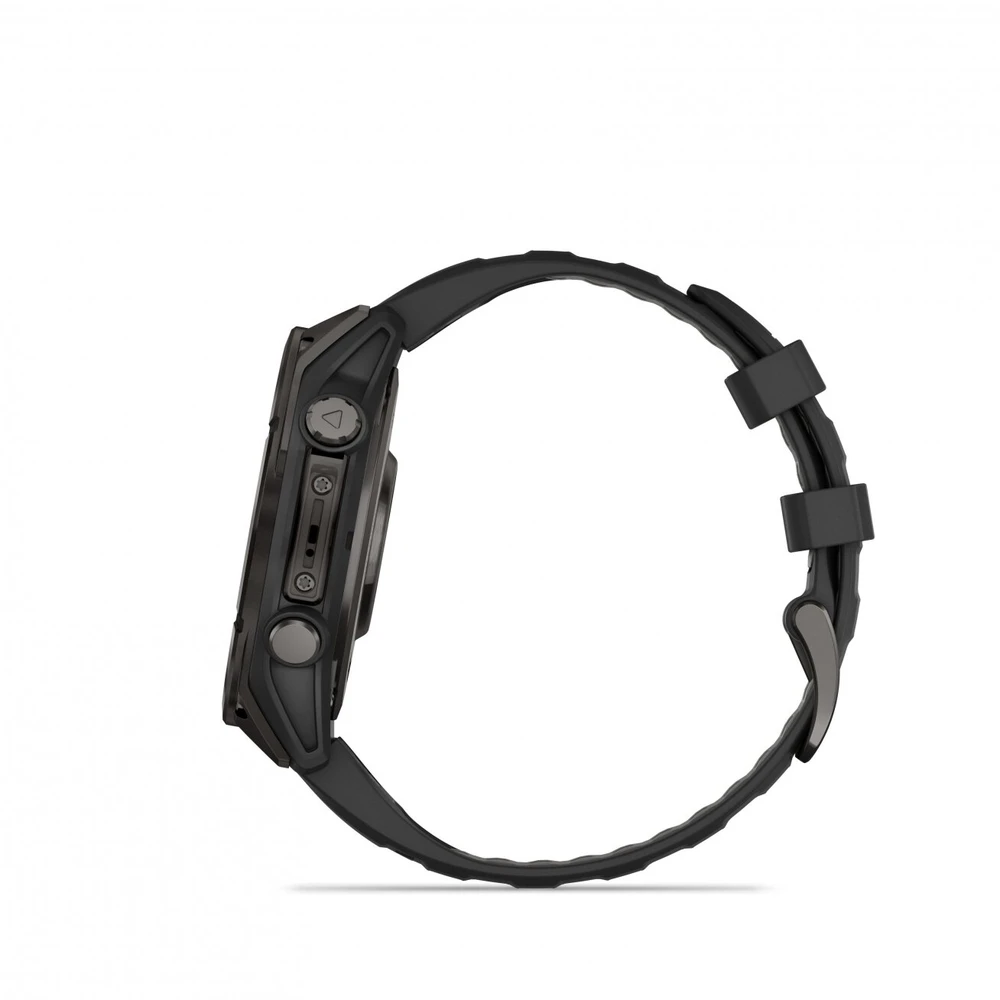 Garmin Išmanusis laikrodis Fenix 8 – 47 mm, AMOLED Sapphire, Pilkos anglies spalvos DLC titanas su juodai pilkos spalvos