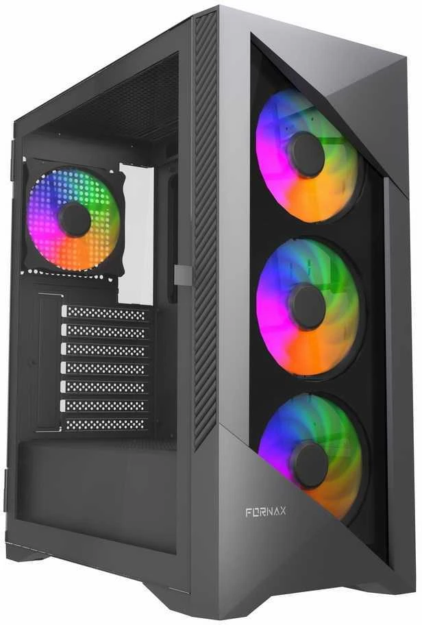Gembird CCC-FC-900ARGB žaidimų kompiuterio dėklas Fornax 900, ATX, Judas (Pažeista pakuotė)