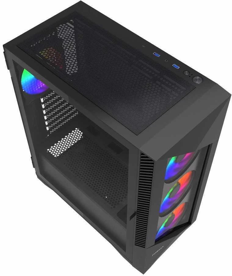 Gembird CCC-FC-900ARGB žaidimų kompiuterio dėklas Fornax 900, ATX, Judas (Pažeista pakuotė)