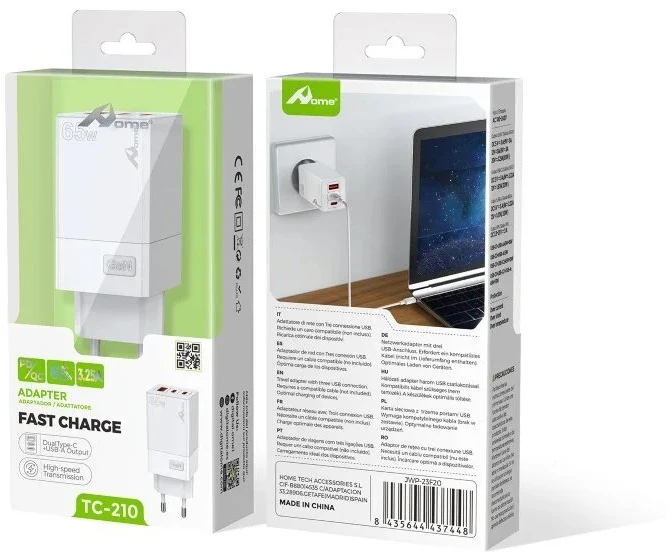 Greito įkrovimo adapteris Digitalome TC-210, 65W