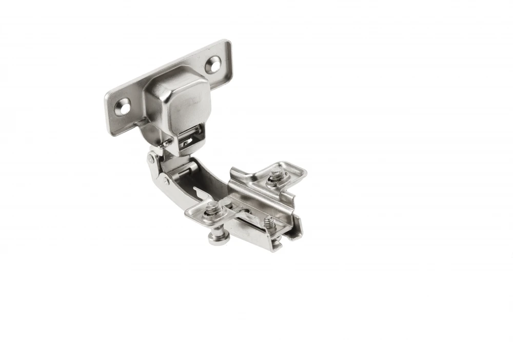 GTV COCA hinge parallel, angled 90 deg, H=2 mm, springless, e-chain®, slide-on, with euro