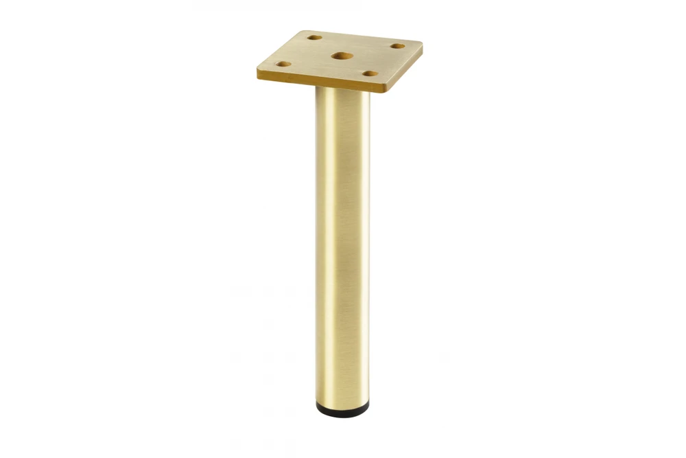 GTV RONDA SIMPLE furniture leg, cantilevered, H=180 mm, fi25 mm, steel, brushed auksinis
