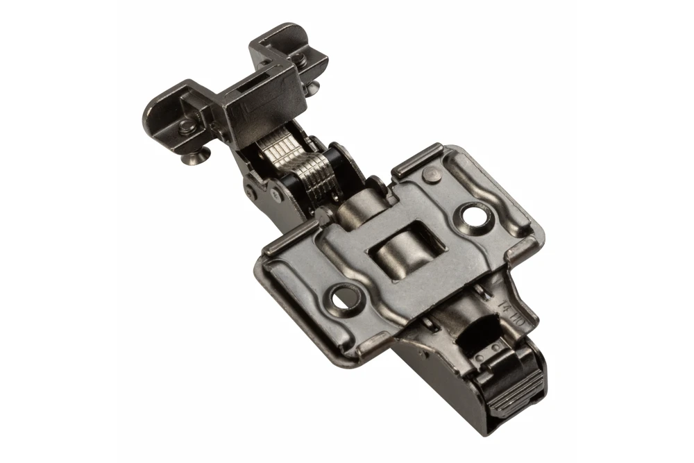 Hinge GTV SILENTO PRO mounted,without spring,frame alu,prow H=0,3D,clip-on,without euro,bl