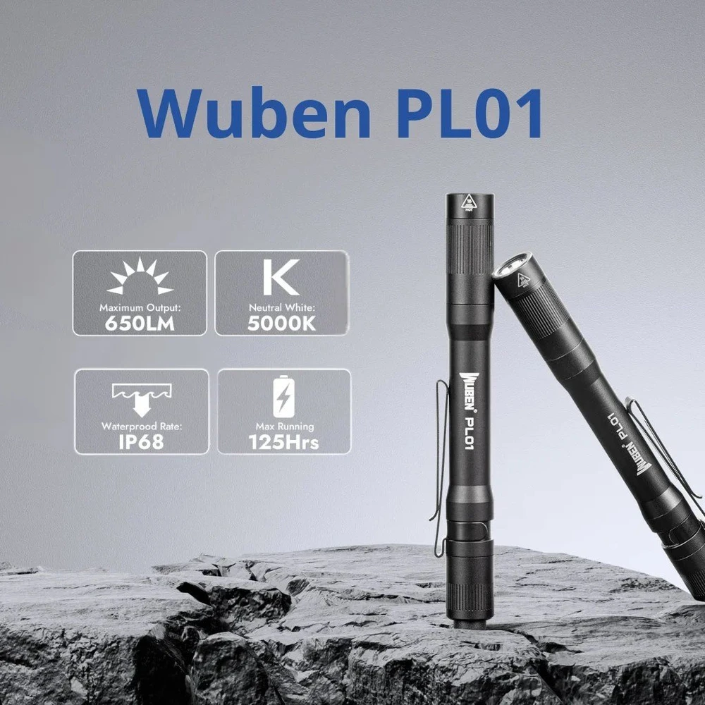 Įkraunamas prožektorius Wuben PL01 650 liumenų, 5000K