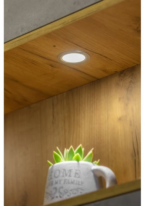 Įleidžiamas sidabrinis LED šviestuvas su "Vasco" atstumu, 12V DC, 1,7W, 24 SMD3528, neutra