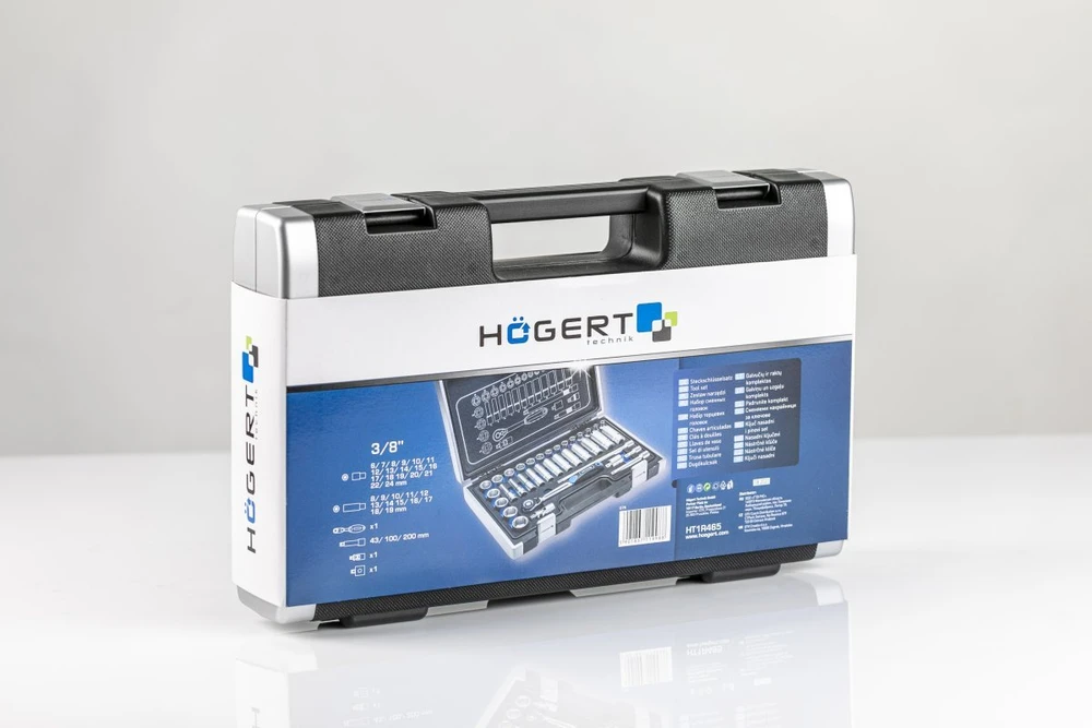 Įrankių komplektas Hogert HT1R465; 3/8''; 36 vnt.