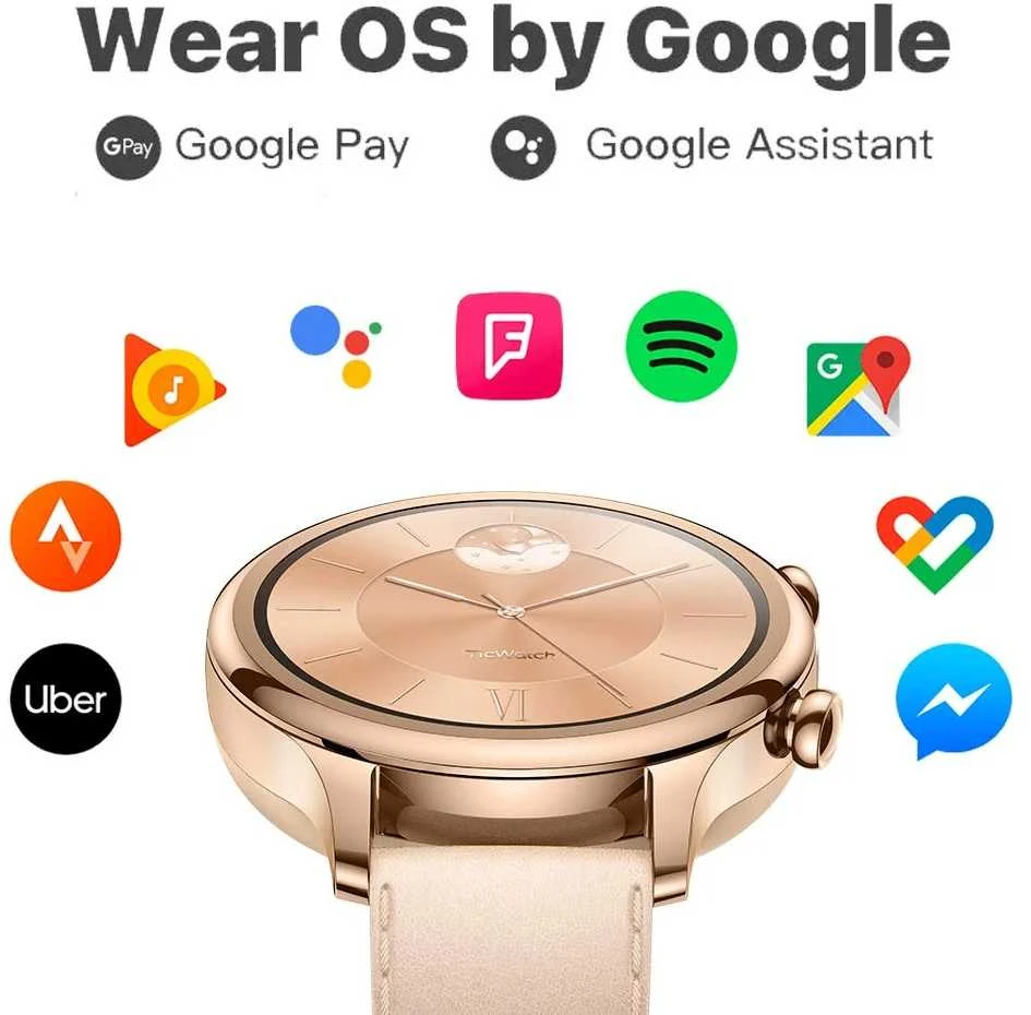 Išmanusis laikrodis Mobvoi TicWatch C2 42mm WG12056 Rose Gold