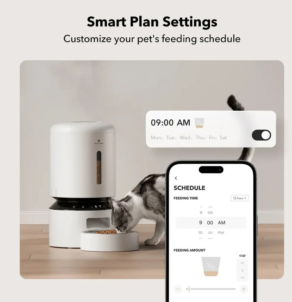 Išmanioji automatinė gyvūnų šėrykla Petlibro Granary WiFi PF103 5L, balta