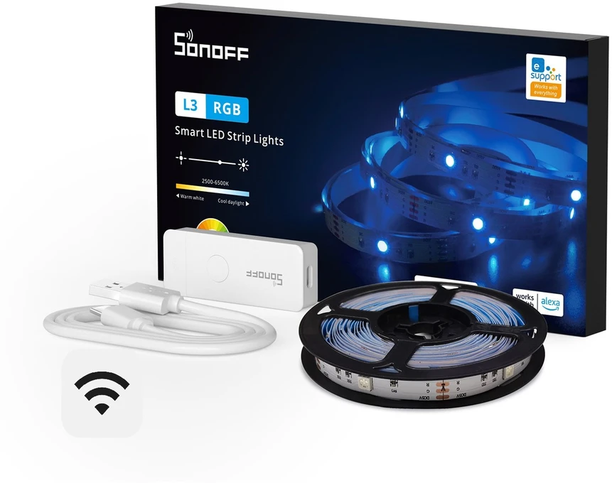 Sonoff L3 RGB Wifi Led juostos komplektas 5 m