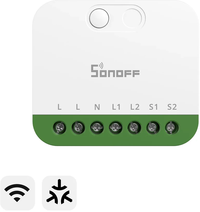 Sonoff Mini Duo 2 kanalų Wifi išmanioji relė, Matter