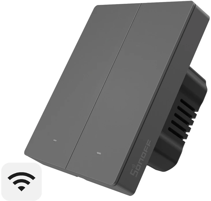 SONOFF M5 2 klavišų sieninis jungiklis 80mm pločio M5-2C-80
