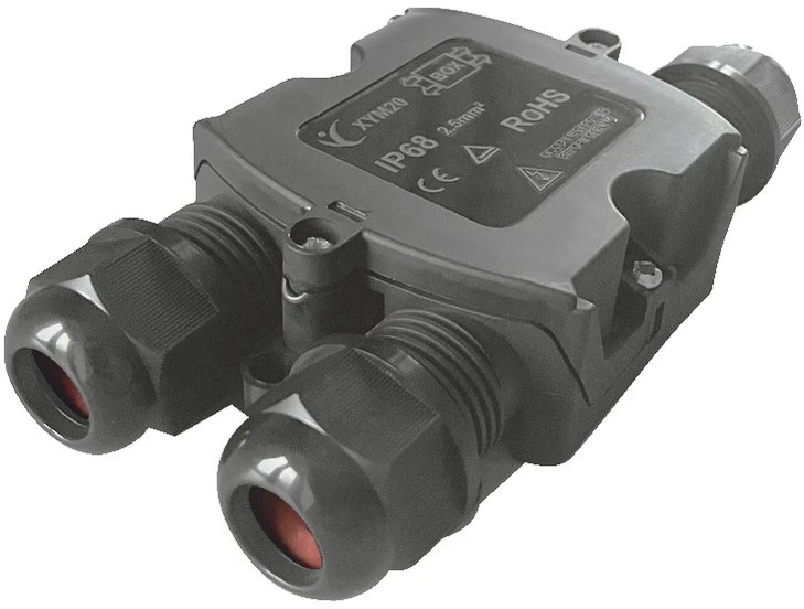 Jungtis hermetiška laidams 3polių 250V 16A 0.5-2.5mm IP68 Eurolight