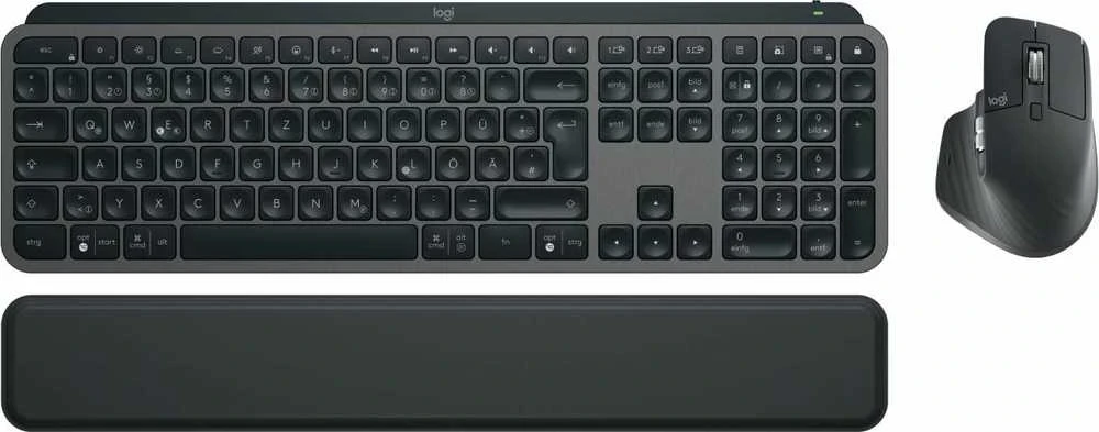 Klaviatūra Logitech MX Keys S Combo klaviatūrų rinkinys juodas QWERTZ (Pažeista pakuotė)